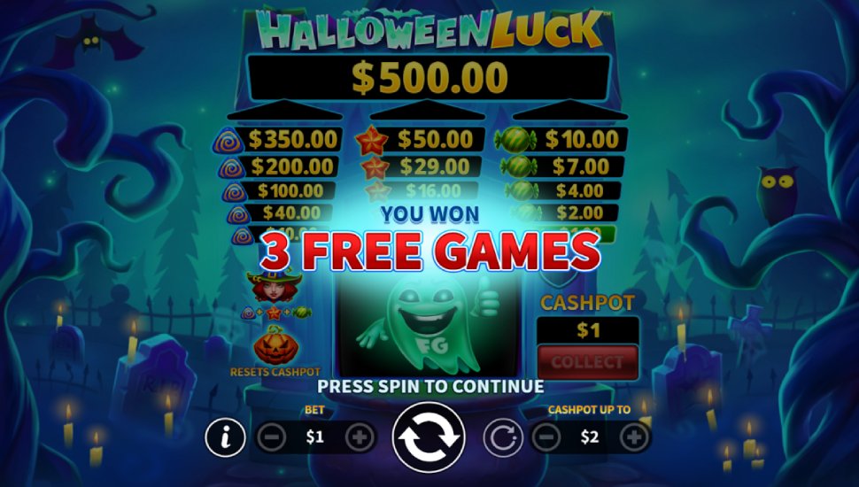 Halloween Luck slot - feature