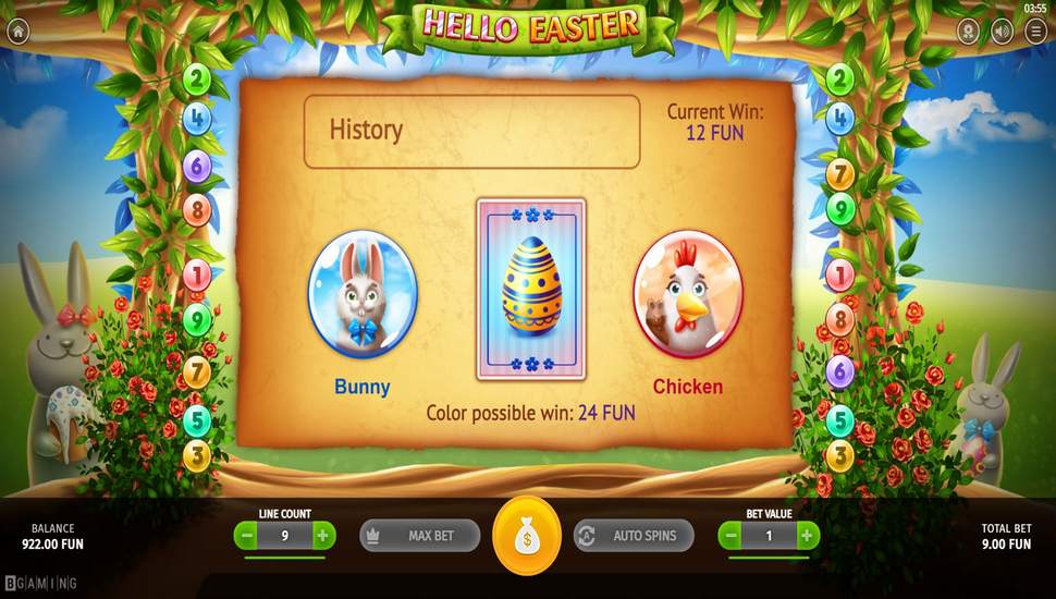 Hello Easter Slot - Gamble Feature