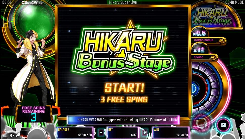 Hikaru Super Live Slot - Free Spins