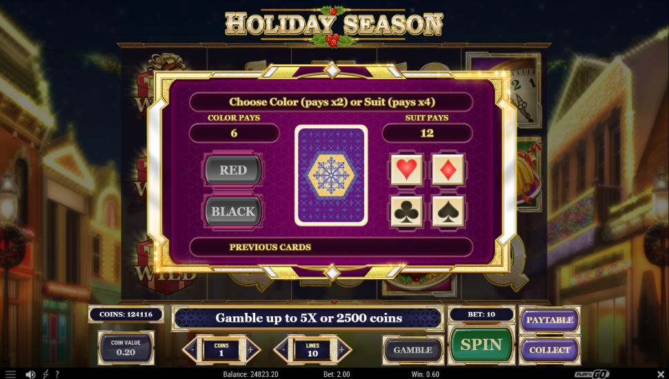 Holiday Season slot - risk game