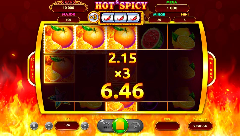 Hot and spicy jackpot slot - Random Multiplier