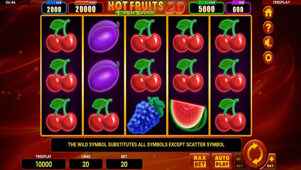 Hot Fruits 20 Cash Spins Slot Mobile