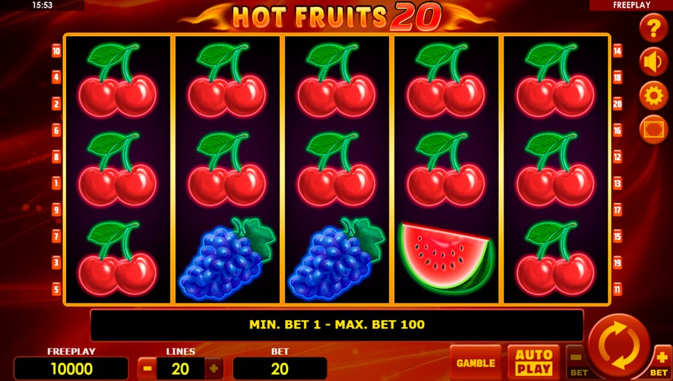 Hot Fruits 20 Slot - Review, Free & Demo Play preview