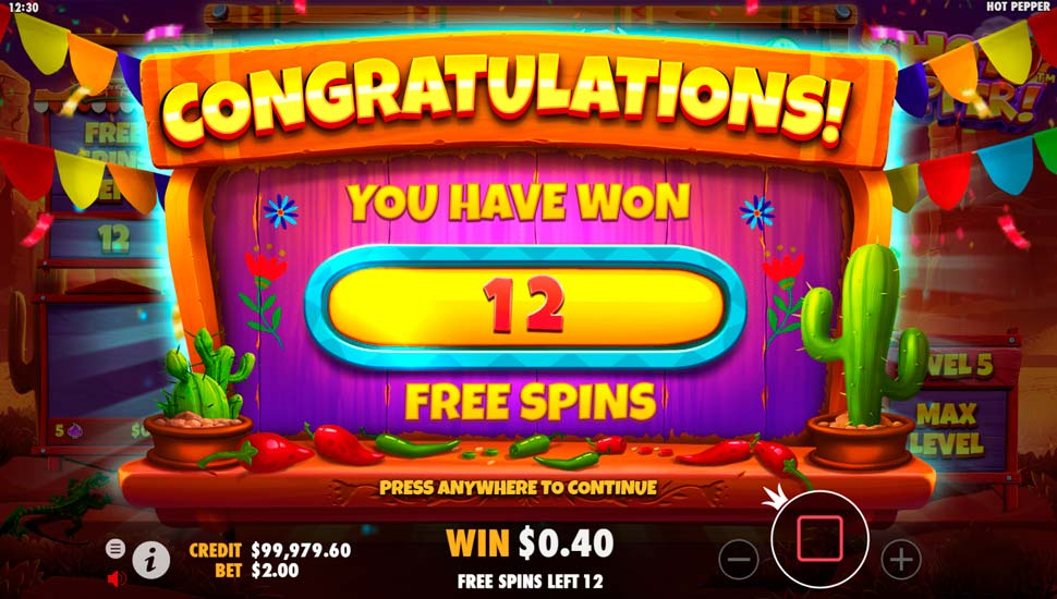 Hot Pepper slot Free Spins Round