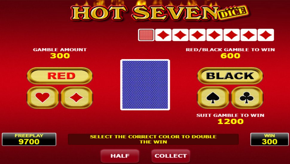 Hot seven dice slot - feature