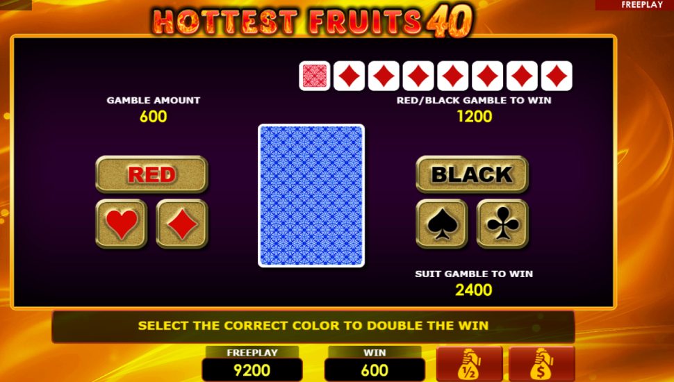 Hottest fruits 40 slot risk game