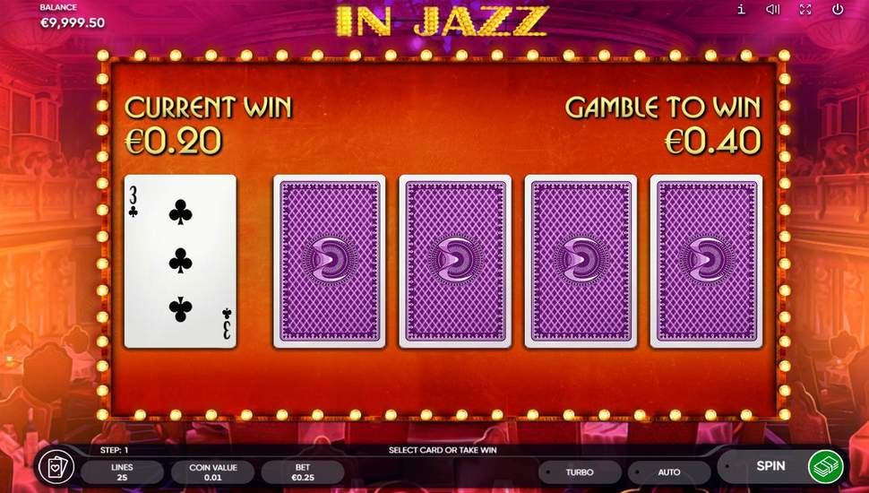 In Jazz Slot - Gamble Feature