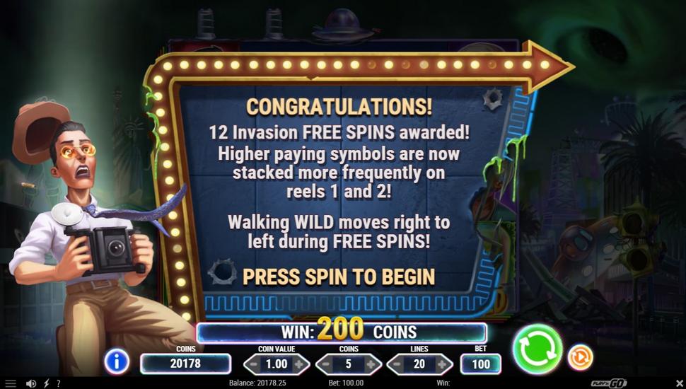 Invading Vegas Slot - Free Spins