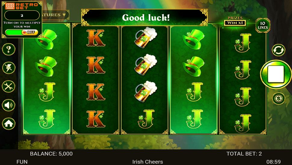 Irish Cheers slot synced reels feature