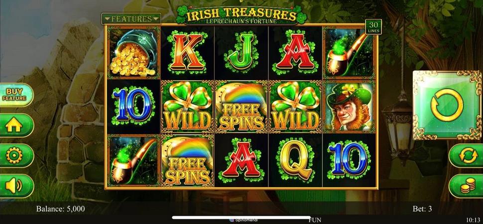 Irish treasures leprechauns fortune slot mobile