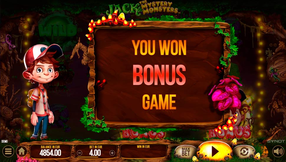 Jack and the Mystery Monsters slot Bonus Game