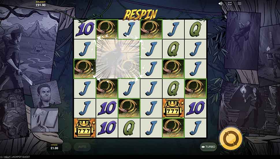 Jackpot Quest slot Win Respin Feature