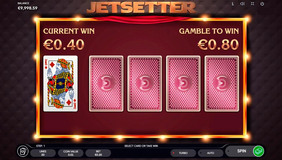 Jetsetter slot - Gamble Feature