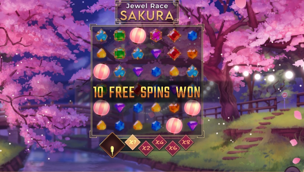 Jewel Race Sakura slot - free spins