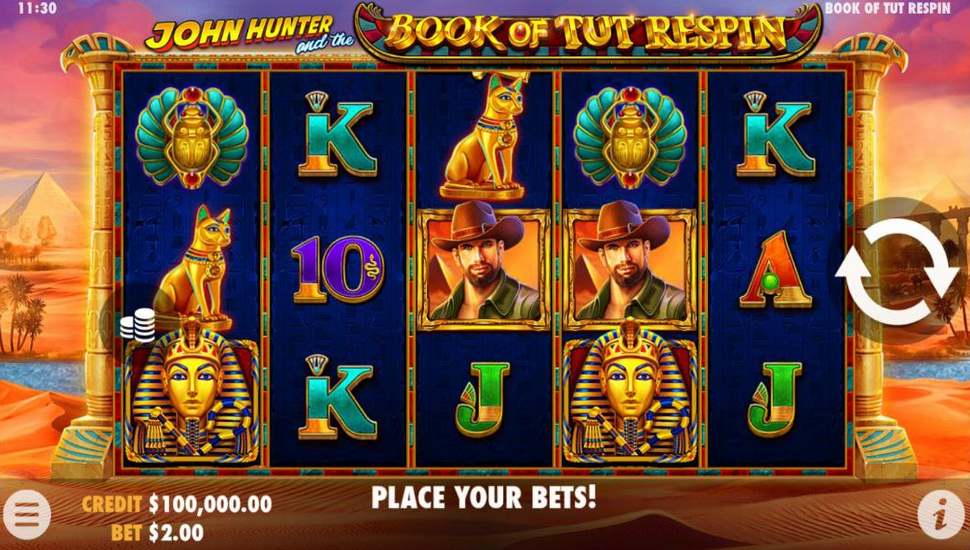 John Hunter and the Book of Tut Respin Slot Mobile