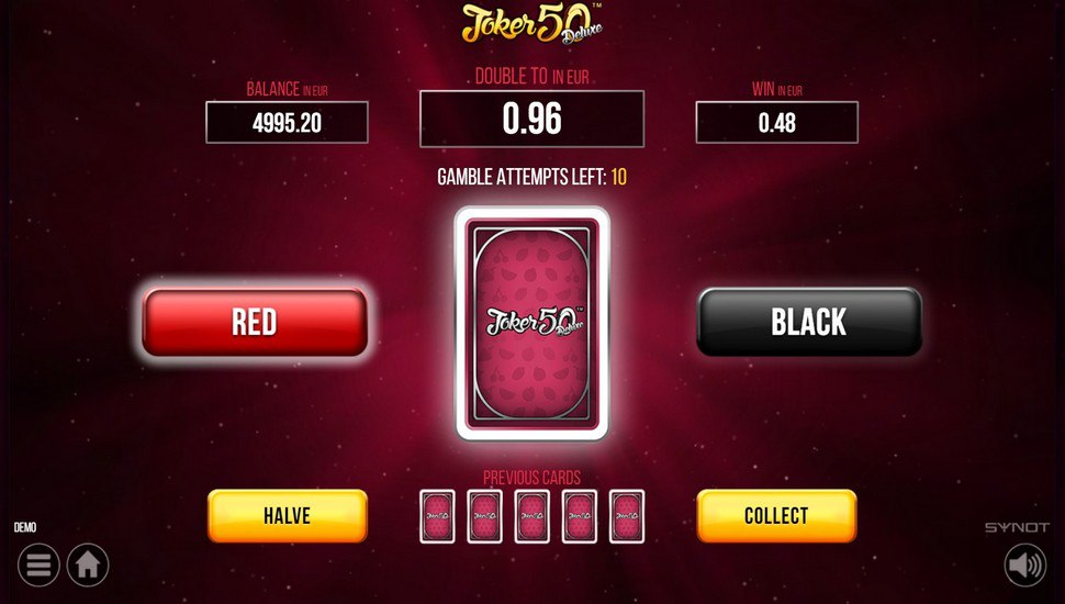 Joker 50 Deluxe Slot - Gamble Feature