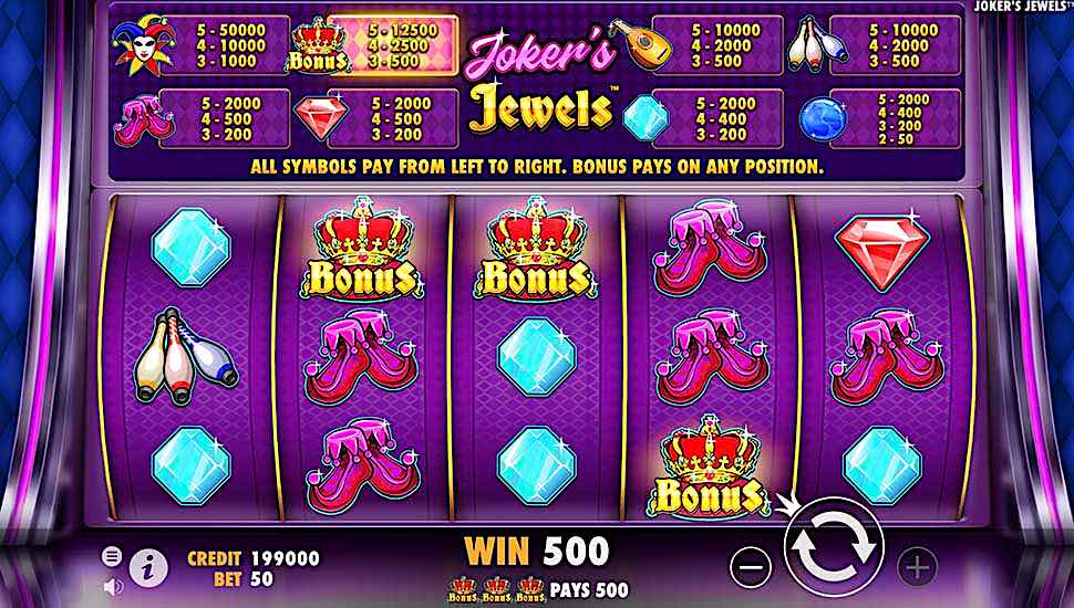 Jokers Jewels slot Symbol of Bonus