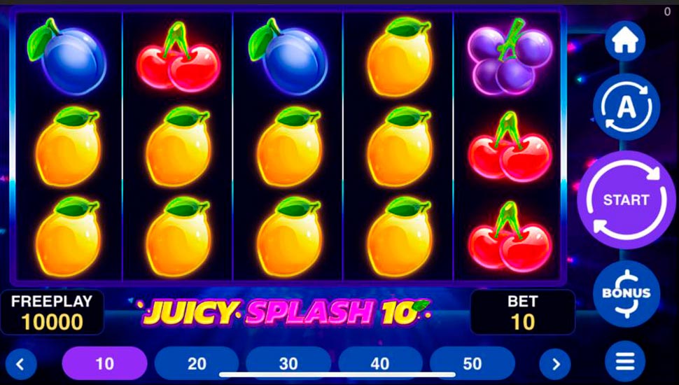 Juicy Splash 10 slot mobile