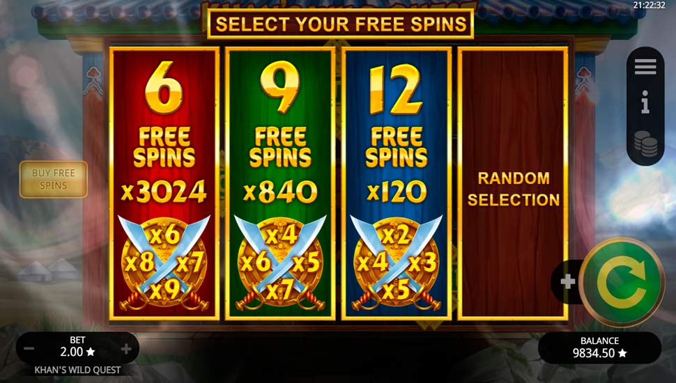 Khan's Wild Quest slot Free Spins
