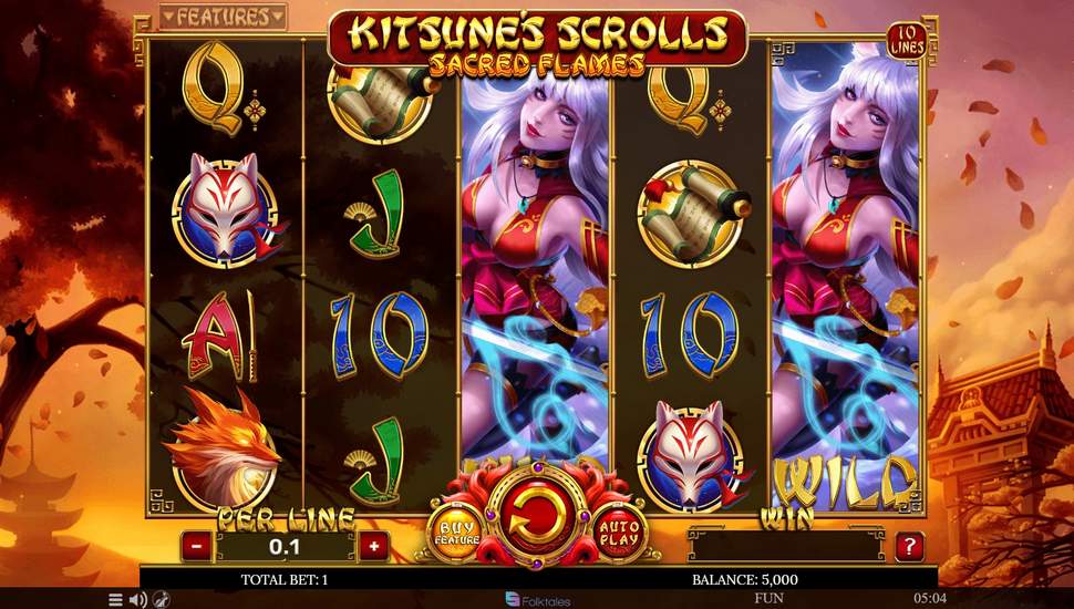 Kitsune's Scrolls Sacred Flames Slot - Review, Free & Demo Play preview