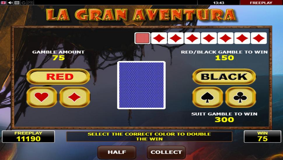 La Gran Aventura Slot - Gamble Feature