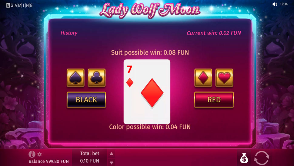 Lady Wolf Moon slot Gamble Feature