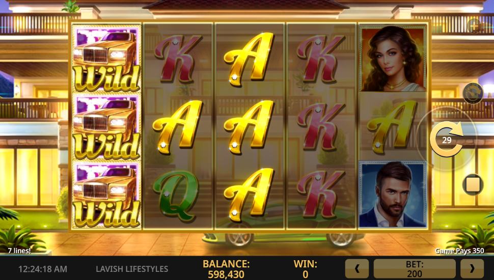 Lavish lifestyles slot - feature