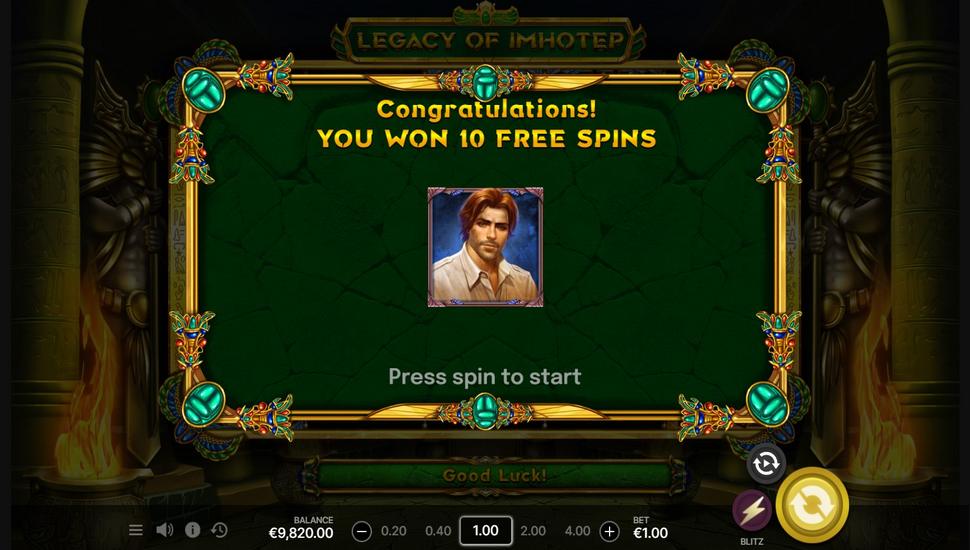 Legacy of Imhotep Slot - Free Spins