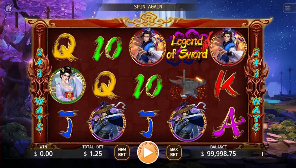 Legend of Sword slot gameplay