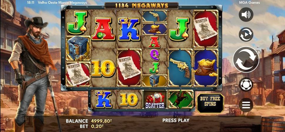 Lejano Oeste Mania Megaways slot mobile