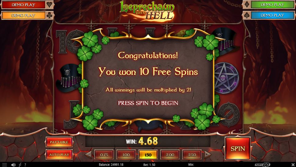 Leprechaun goes to hell slot - feature