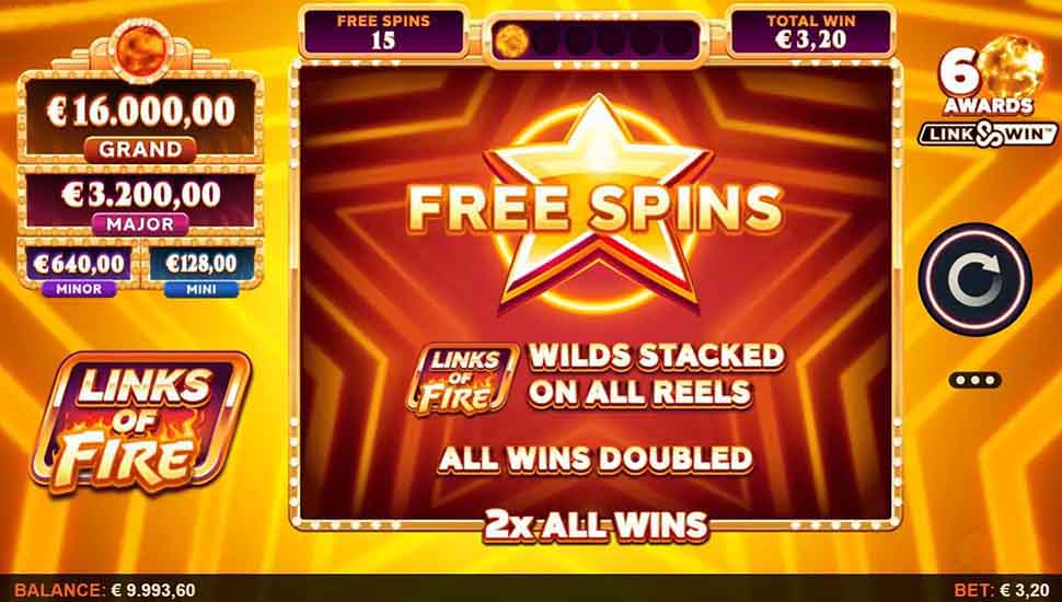 Links of Fire slot free spins