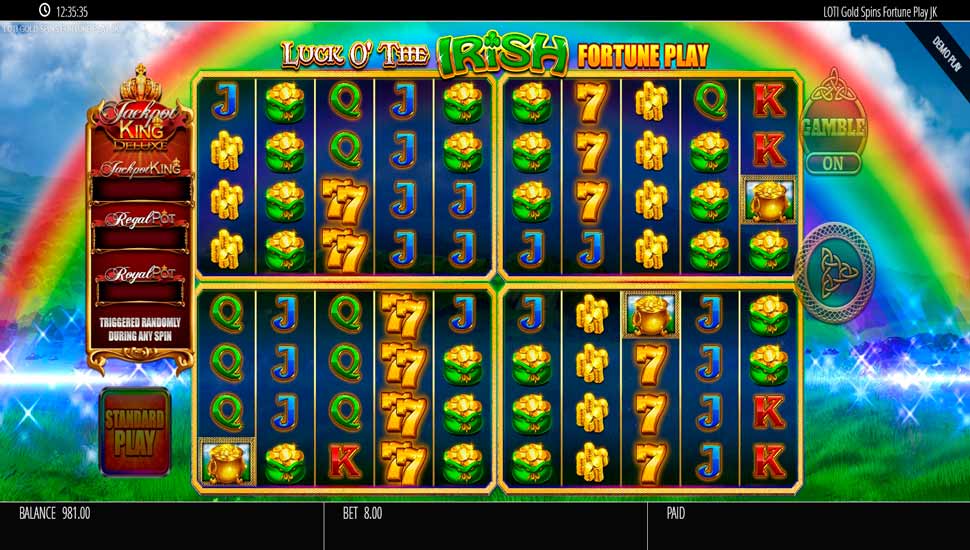Luck O' The Irish Gold Spins Jackpot King slot Fortune Play
