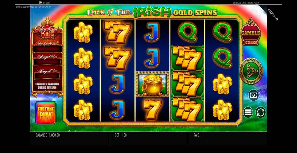 Luck O' The Irish Gold Spins Jackpot King slot mobile
