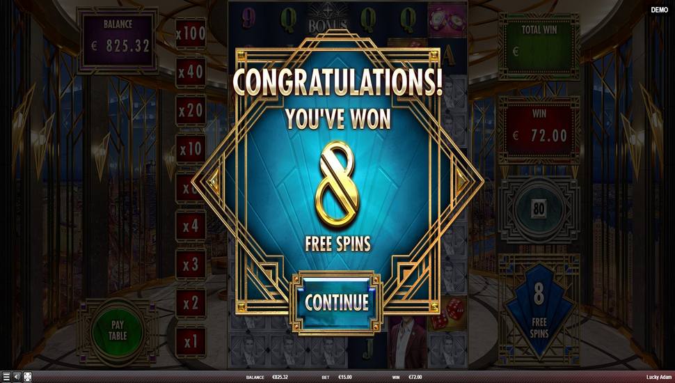 Lucky Adam Slot - Free Spins