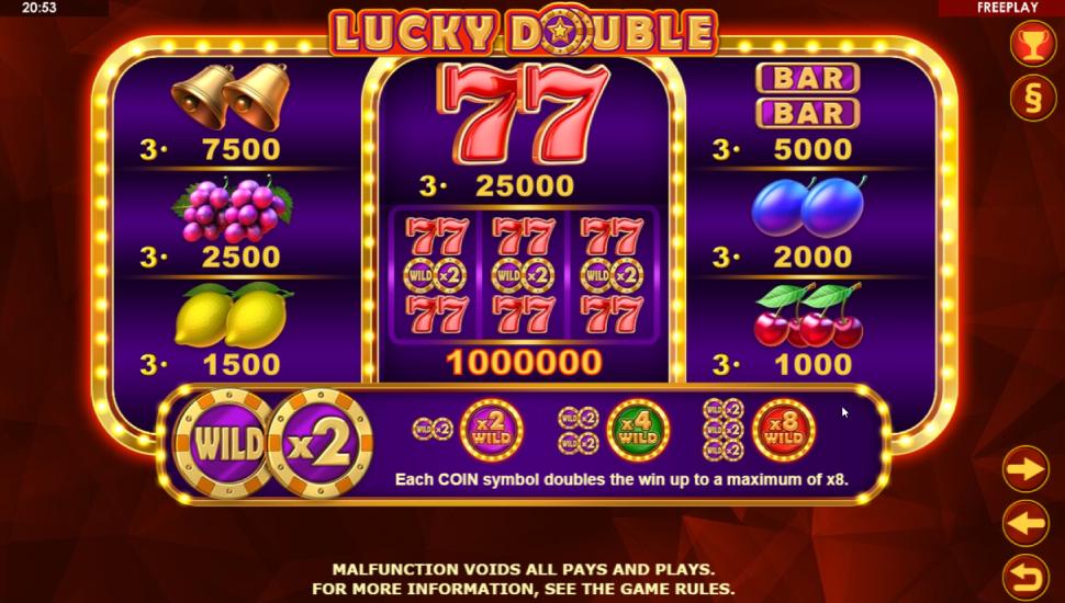 Lucky double slot - payouts