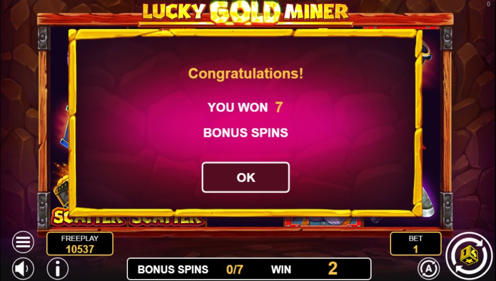 Lucky Gold Miner slot - feature