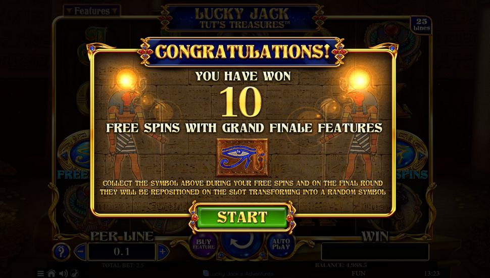 Lucky Jack Tut's Treasure Slot - Free Spins