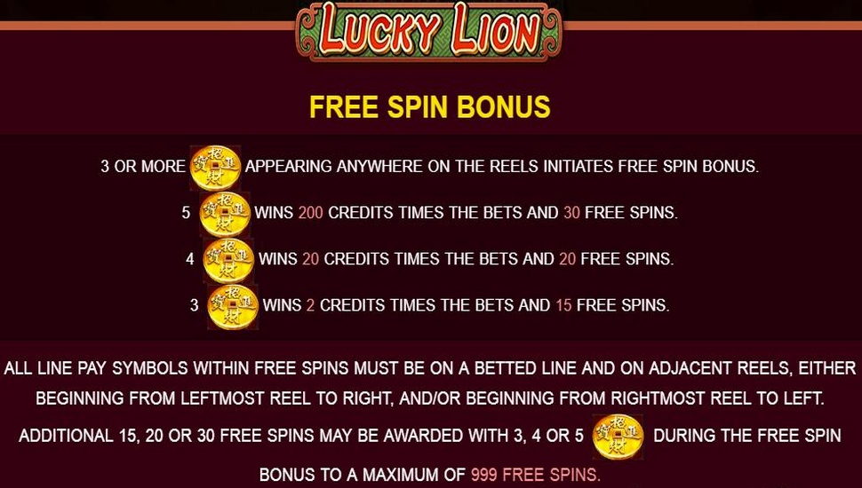Lucky Lion slot machine