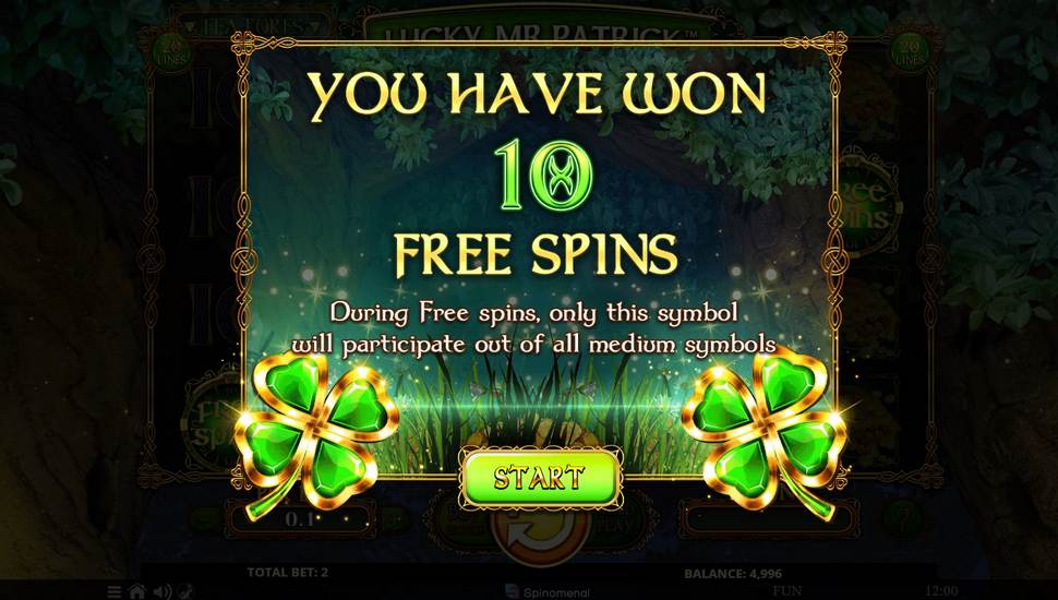 Lucky Mr Patrick Slot - Free Spins
