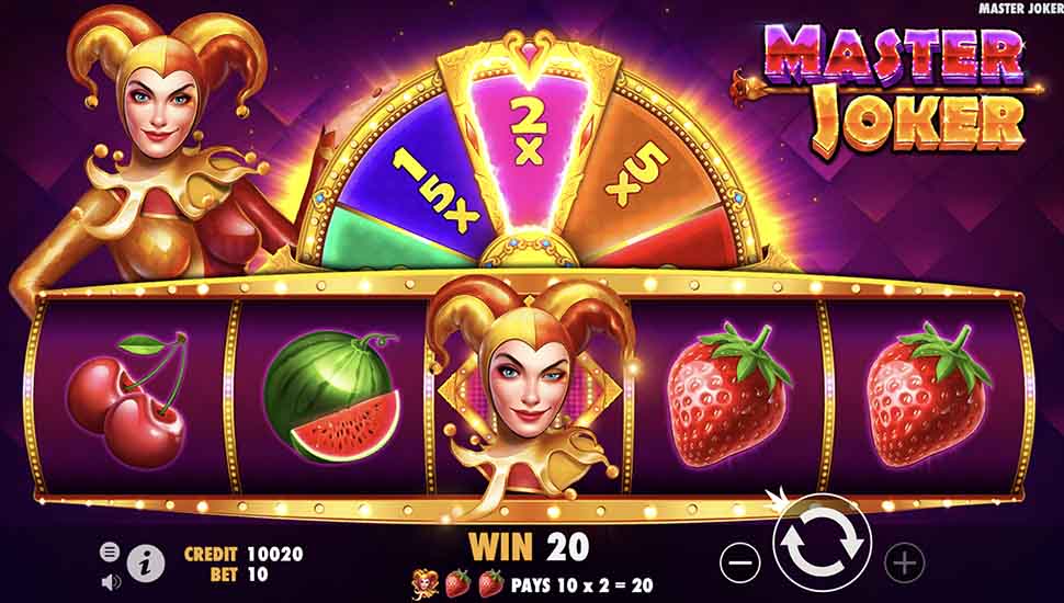 Master Joker slot Wheel of Multipliers Feature