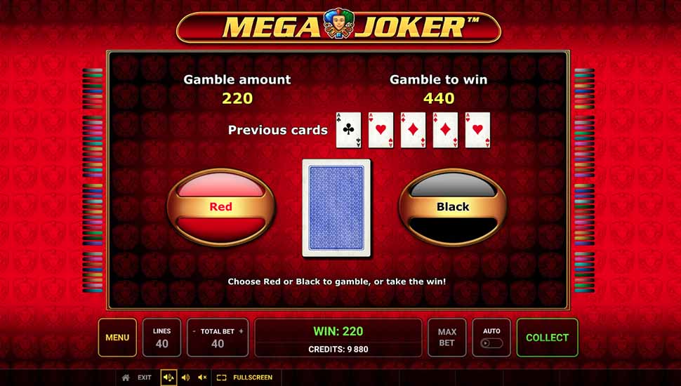Mega Joker Greentube slot gamble