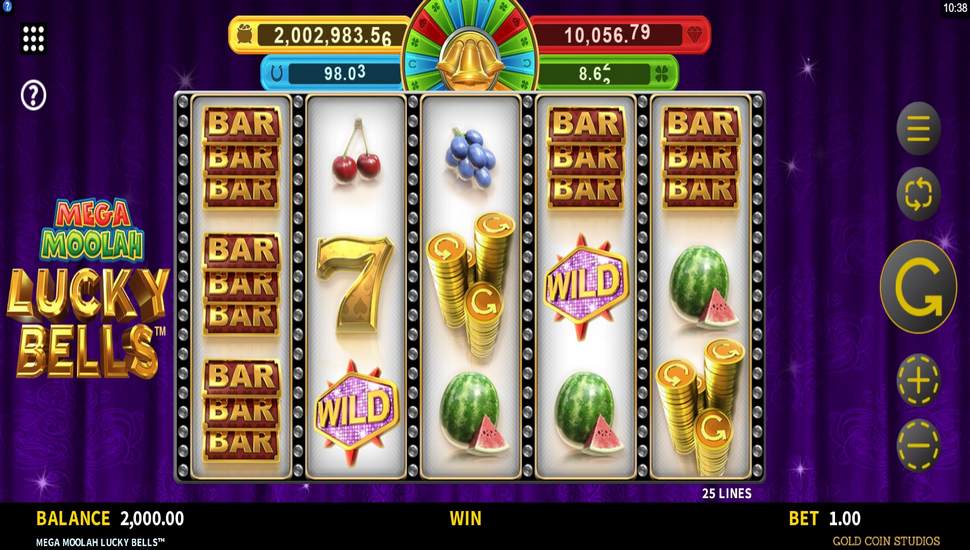 Mega Moolah Lucky Bells Slot - Review, Free & Demo Play preview
