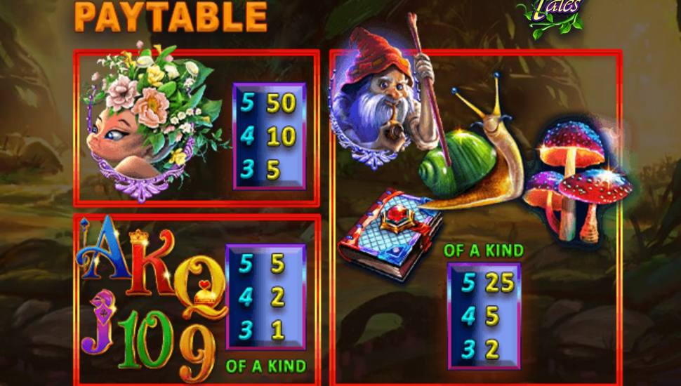 Mighty Hat Mystic Tales Slot - Paytable