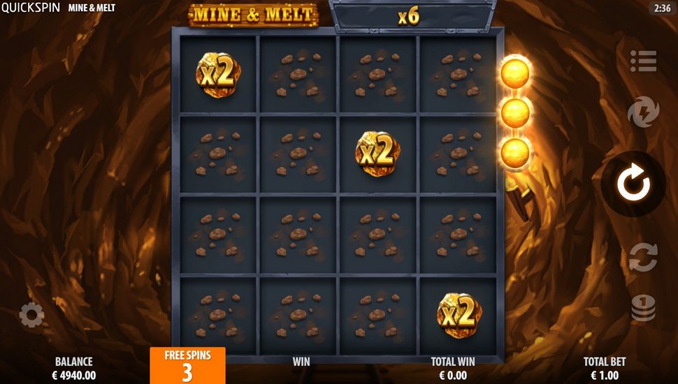 Mine & Melt Slot - Bonus Game