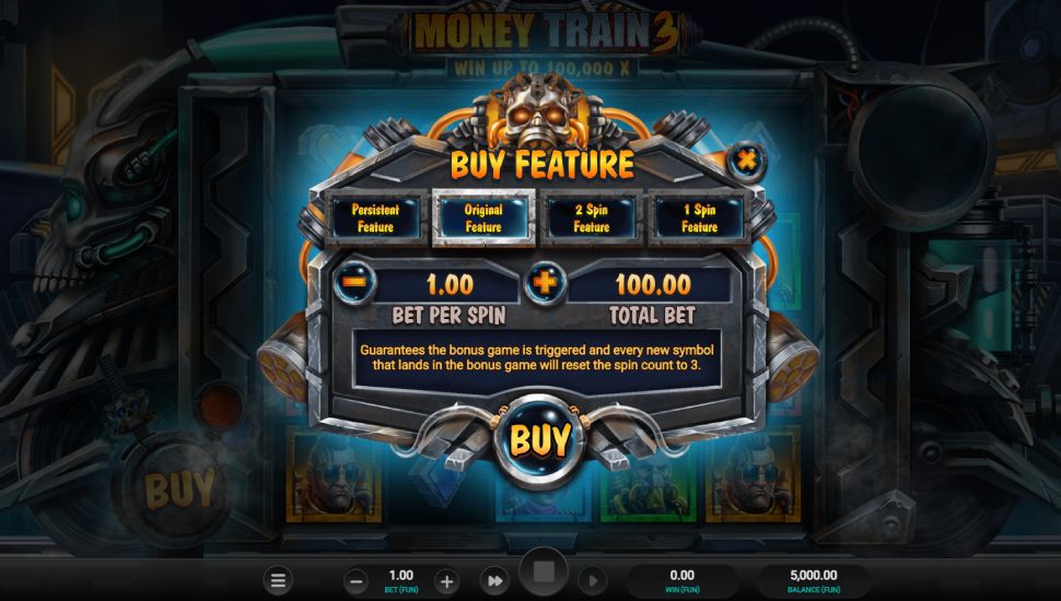 Money train 3 slot - feature