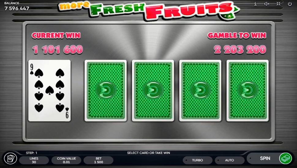 More fresh fruits slot - Risk game