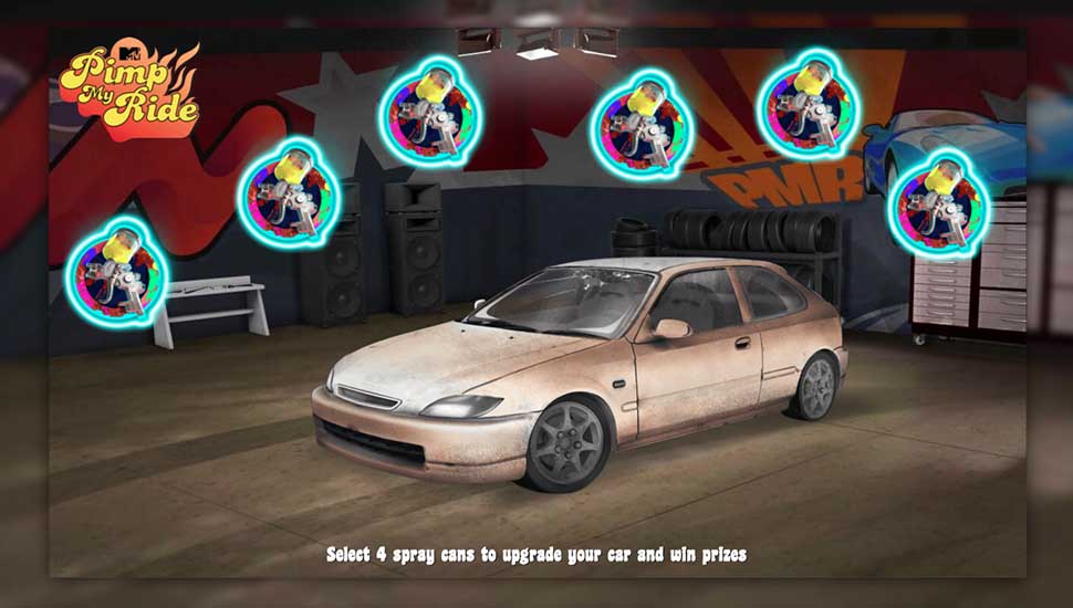 MTV Pimp my Ride slot Spray Cans