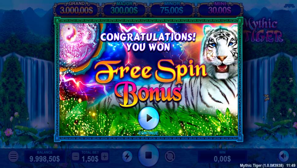 Mythic Tiger slot - free spins