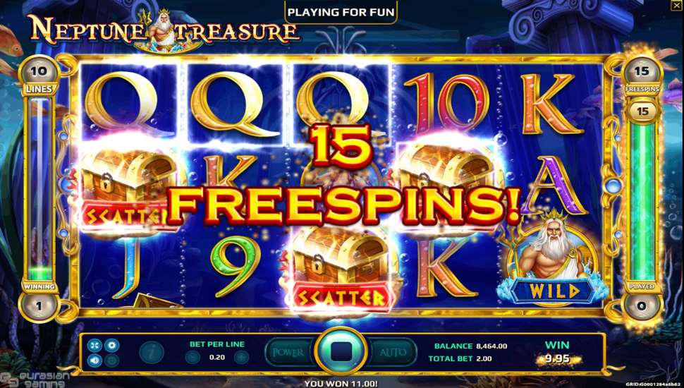 Neptune Treasure Slot - Free Spins